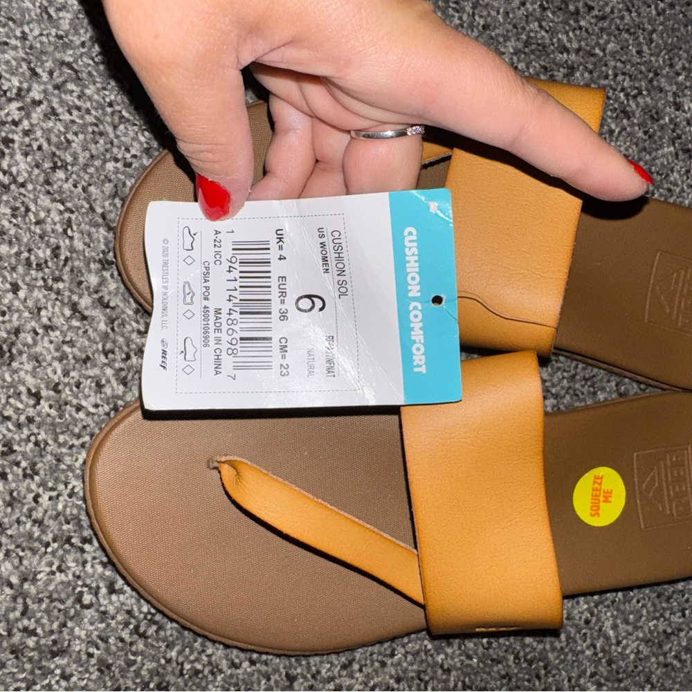 Reef Tan Cushion Comfort Sandals
